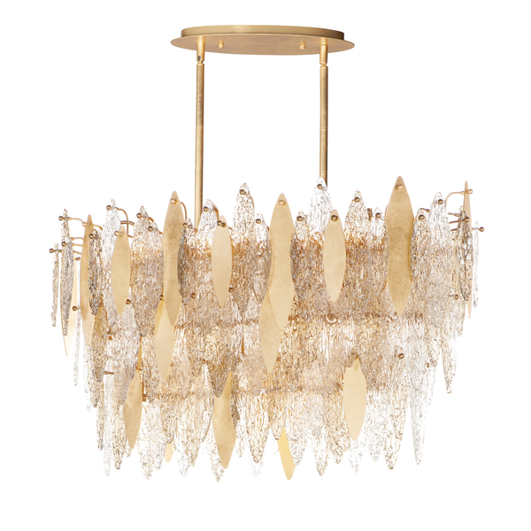 Maxim Majestic 18-Light 16.5" Wide Gold Leaf Chandelier 32326CLCMPGL